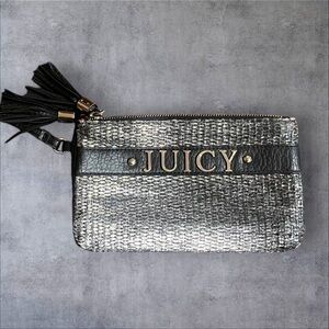 Vintage Juicy Couture Crown Y2K 2000s Silver Purse Tassels